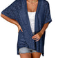 ⏰Last day sale 50% OFF🔥Womens Lightweight Cardigan 2026 Summer Short Sleeve Open Front Beach Coverup