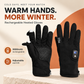 🔥 Rechargeable Heated Gloves with Digital Display & Flip-Open Fingertips