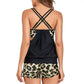 🏖️2026 Hot Sale 49% OFF🩱Sexy Leopard Cross Back Two-Piece Tankini Swimsuit