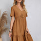 💝Hot Sale 62% Off🎁Retro V-neck Loose Casual Dress