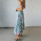 ⏰Hot Sale 49% Off💃Women's Floral Print Strap Flowy Dress