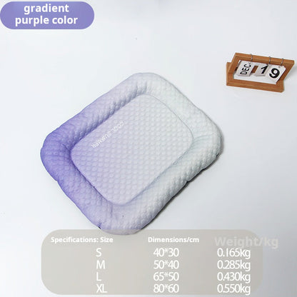 🔥LAST DAY SALE ONLY￡8.99!!❄Pawchill™🇬🇧Pet Cooling Mat for Dogs & Cats 🐾 Naturally Cool Ice-Silk Pad • Breathable, Washable & Soft 🌿 For Floors, Sofas & Car Travel • Multiple Sizes • Gradient Colours ☀️🐶🐱