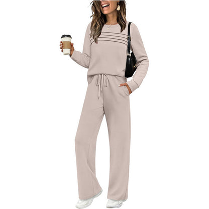 🔥LAST DAY SALE 70% OFF👍✨Women's 2026 UK Casual Crew Neck Top & Drawstring Pants Set