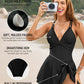 Women's Deep V-Neck Backless One-Piece Swim Dress