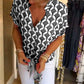 💖Last Day Sale 50% OFF💖🎁Short-Sleeved V-Neck Printed Casual Top
