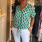 💖Last Day Sale 50% OFF💖🎁Short-Sleeved V-Neck Printed Casual Top