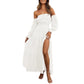 🎉LAST DAY SAEL 60% OFF!!✨💃Women's Off-Shoulder High-Waist Dress