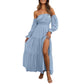 🎉LAST DAY SAEL 60% OFF!!✨💃Women's Off-Shoulder High-Waist Dress