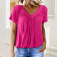⏳LAST DAY SALE 50% OFF💕✨Women's Casual Short Sleeve V Neck Basic T-shirts