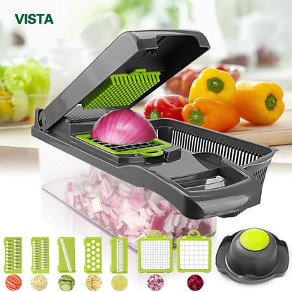 🔥Last Day Discount 49% Off🔥🥕15-in-1 Vegetable Chopper | Multifunctional Food Cutter with Container