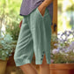 🏆Last Day Promotion：ONLY ￡11.99!!✨⏰Women's Casual Solid Color Pocket Capri Pants