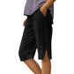 🏆Last Day Promotion：ONLY ￡11.99!!✨⏰Women's Casual Solid Color Pocket Capri Pants
