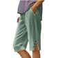🏆Last Day Promotion：ONLY ￡11.99!!✨⏰Women's Casual Solid Color Pocket Capri Pants
