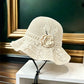 🏆Last Day Promotion：ONLY ￡7.99!! 👜👒 Women's Crochet Bucket Hat with Flower Accent