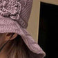 🏆Last Day Promotion：ONLY ￡7.99!! 👜👒 Women's Crochet Bucket Hat with Flower Accent