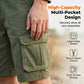 🌿🏕️Men's Heavy-Duty Multi-Pocket Tactical Cargo Shorts – 100% Organic Cotton Hiking & Work Shorts