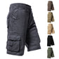 🌿🏕️Men's Heavy-Duty Multi-Pocket Tactical Cargo Shorts – 100% Organic Cotton Hiking & Work Shorts