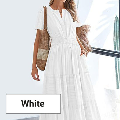 ⏰2026 Summer Hot Sale 60% OFF👗Women's Boho Chic Smocked Waist Maxi Dress