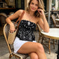 Women's Asymmetrical Hem Bandana Tube Top
