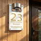 Solar Powered LED House Number Light