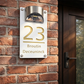 Solar Powered LED House Number Light