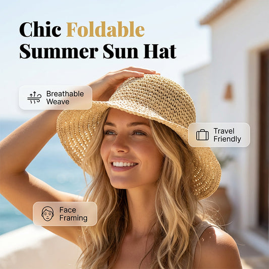 🌊SUMMER HOT SALE 50% OFF 💖Women's Handwoven Wide-Brim Straw Hat