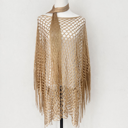 🌊SUMMER HOT SALE 50% OFF 💖Women’s Hollow-Out Fishnet Tassel Poncho