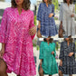 🌷Last Day Sale 70% OFF!! 👗💥Casual Loose Printed V-Neck Flowy Dress