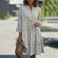 🌷Last Day Sale 70% OFF!! 👗💥Casual Loose Printed V-Neck Flowy Dress