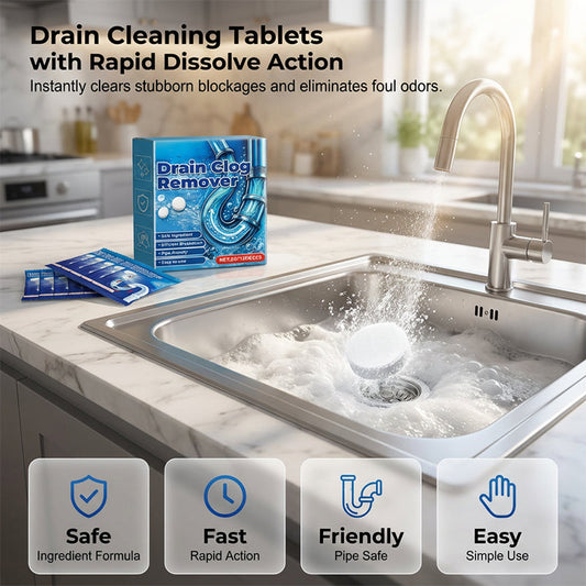 🏆Last Day Promotion：ONLY ￡6.99!!✨🔥Effervescent Drain Clog Remover Tablets