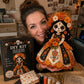 🔥LAST DAY 49% OFF - 🎃Day of the Dead Patchwork Doll DIY Sewing Kit - Handmade Fabric Doll Craft Kit with Floral Details