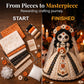 🔥LAST DAY 49% OFF - 🎃Day of the Dead Patchwork Doll DIY Sewing Kit - Handmade Fabric Doll Craft Kit with Floral Details