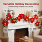 🎁🎄Christmas Sale 49% OFF!😍 Poinsettia Flower String Lights – 2M Warm LED Garland with Red Flowers & Holly Leaves– USB Plug Version