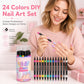 📢Surprise Price: Only £8.99!!!⏰️ 24 Colors Dual Ended Nail Art Pens Set