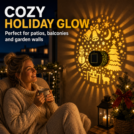 🥳2026 HOT SALE🥳💞50K+ SOLD! 🎄❄️ 50% OFF! Solar Outdoor Decorative Wall Projection Light – IP65 weatherproof, auto on/off. Projects festive patterns – perfect for Christmas ! 🏡✨