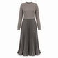 💖2026 Autumn’s Hot Sale 70% OFF✨Effortless Elegance | Women's Pleated Round-Neck Maxi Dress 🌟