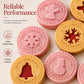 🎄🍪 Festive Christmas Cookie Cutter Set – 3D Holiday Baking Stamps for Reindeer, Snowflakes & More