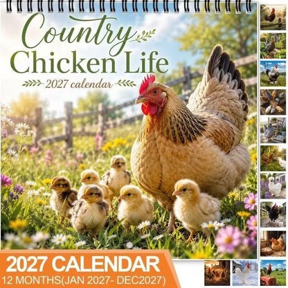 🐔LAST DAY SALE ONLY ￡6.99!!🗓️ 2027 Country Chicken Calendar – Farmhouse charm & wall-ready ✨