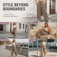 🧶 Textured Comfort | Women's Ribbed-Knit Wide-Leg Trousers