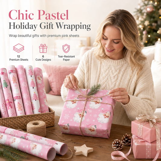 ⏳LAST DAY SALE 50% OFF!!🔥12 Sheets Christmas Snowman Gift Box Wrapping Paper