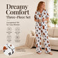 💖Black Friday Mega Deal – 50% off!💖Women's Highland Cow Print 3-Piece Pajama Set 🐮Cozy Lounge & Sleepwear✨